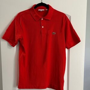 Lacoste Men's Orange Polo Shirt